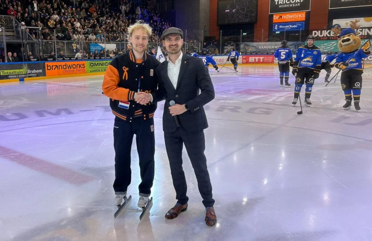 Friso Emons on skates in IJssportcentrum Tilburg. (Photo: Vanessa Spaanderman)