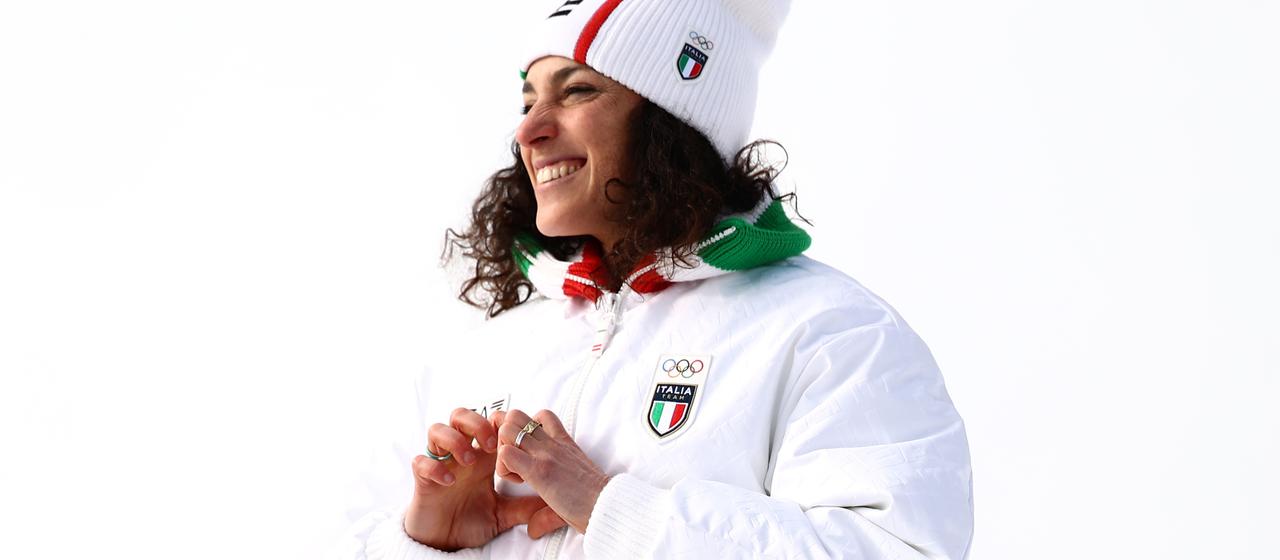 Federica Brignone at the award ceremony