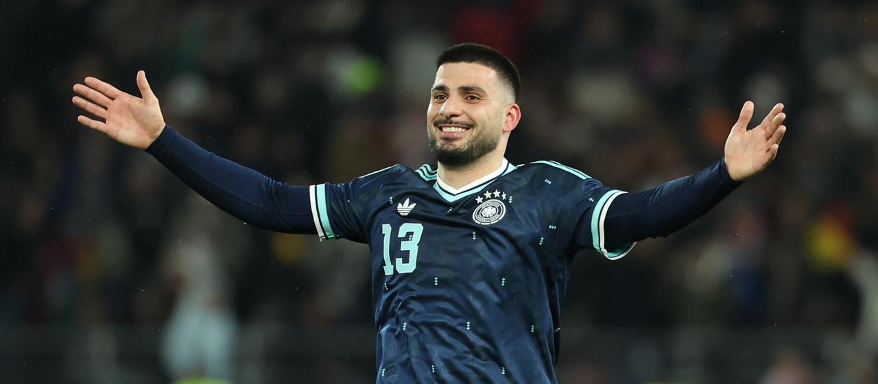 Deniz Undav is happy after his winning goal in the friendly against Ghana
