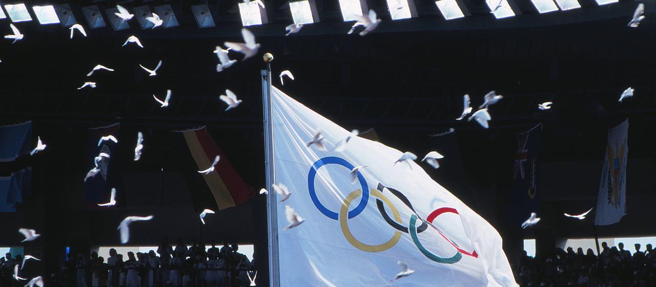 Olympic flag at the 1988 Olympic Games