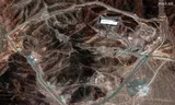 Satellite photo, taken on June 14, of the Iranian enrichment plant near the village of Fordow, which is located about a hundred meters underground to protect against bombing.