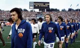 The GDR team before the group match against West Germany in Hamburg, during the 1974 World Cup. The GDR won 1-0.