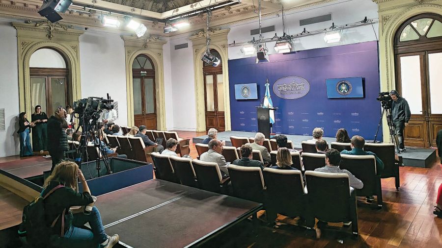Press Conference Room of the Casa Rosada.