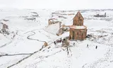 The abandoned city of Ani in eastern Turkey, not far from the border with Armenia, January 2024