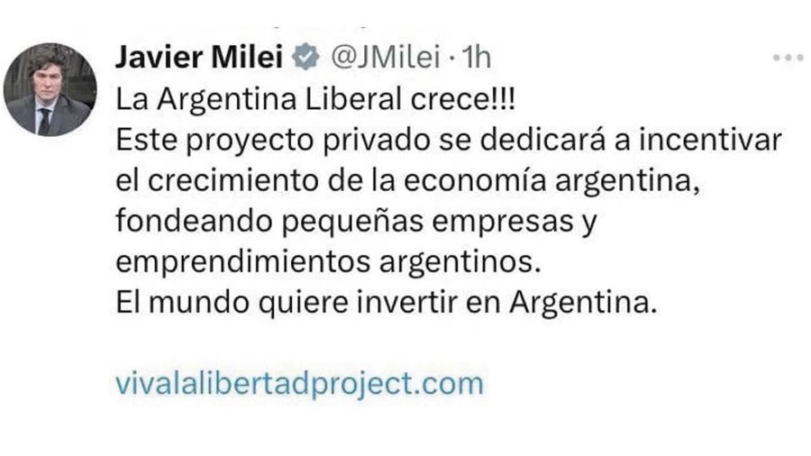 Milei on networks