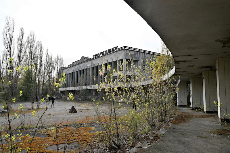 Het verlaten Cultuurpaleis in Pripyat.