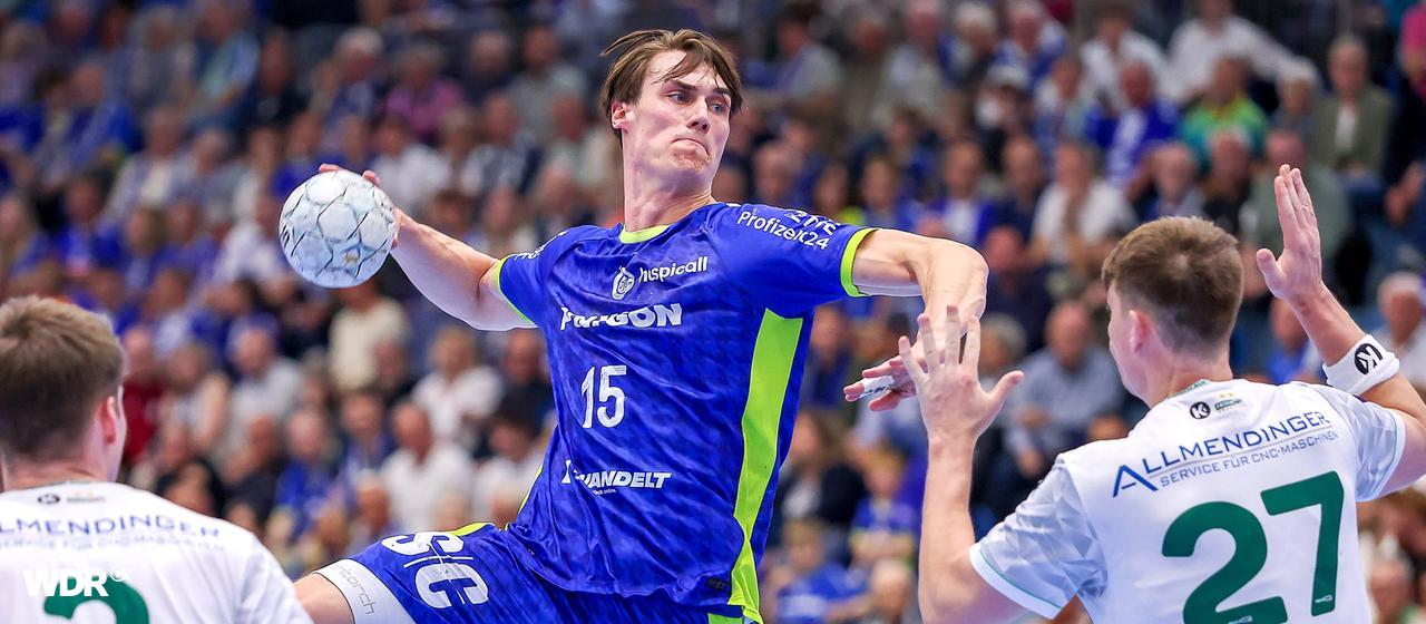 Gummersbach's Miro Schluroff in action