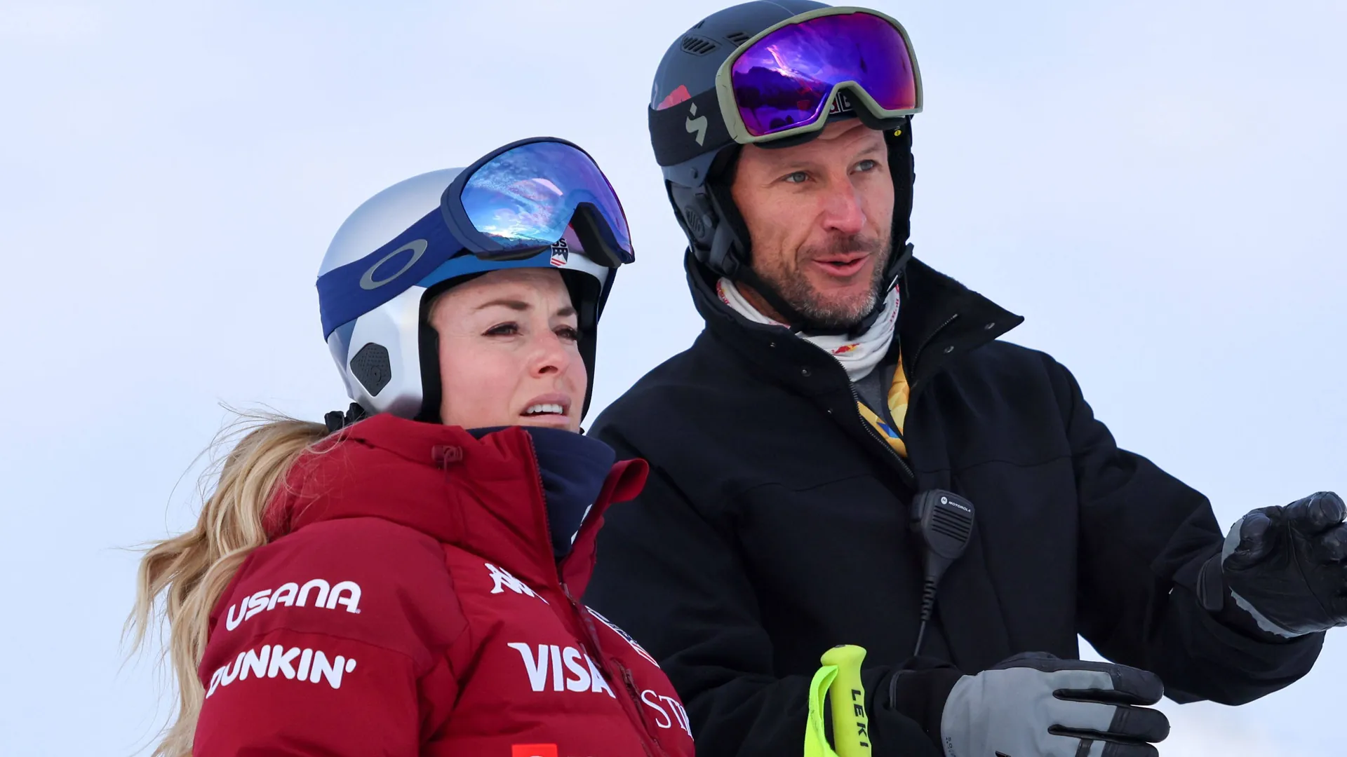 Aksel Lund Svindal (r.) next to Lindsey Vonn: The Norwegian most recently looked after the American. Aksel Lund Svindal (r.) next to Lindsey Vonn: The Norwegian most recently looked after the American.