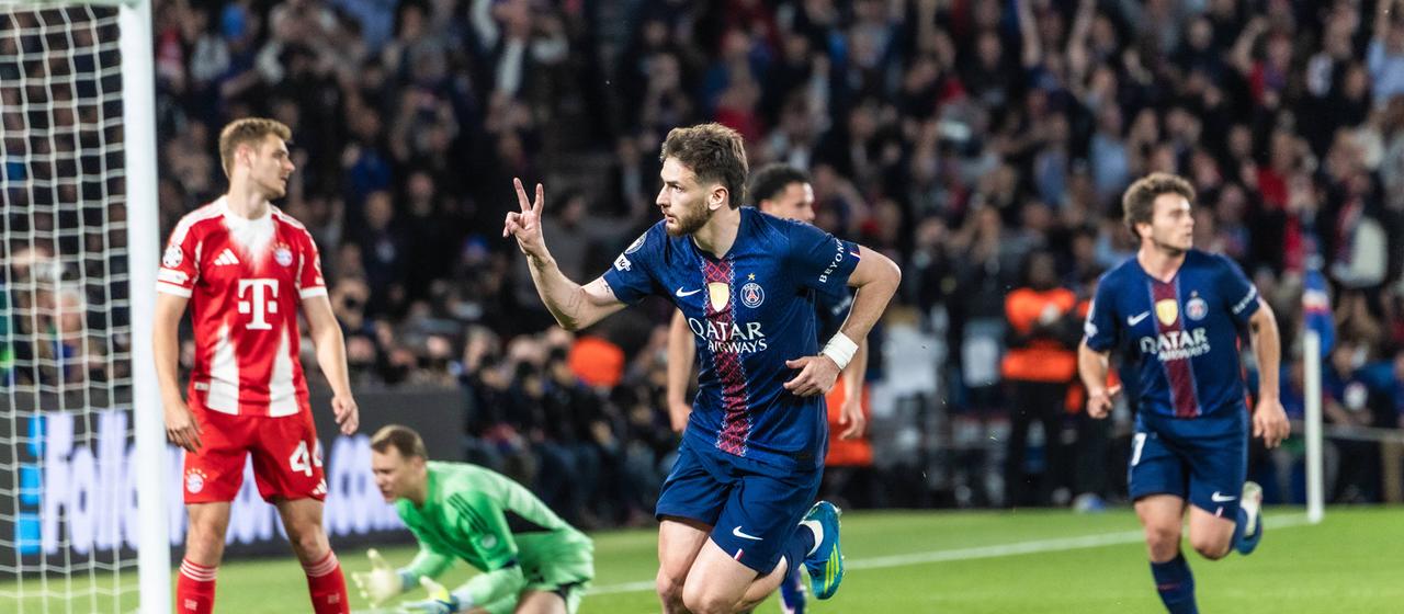 Paris professional Khvicha Kvaratskhelia celebrates after his equalizer to make it 1-1