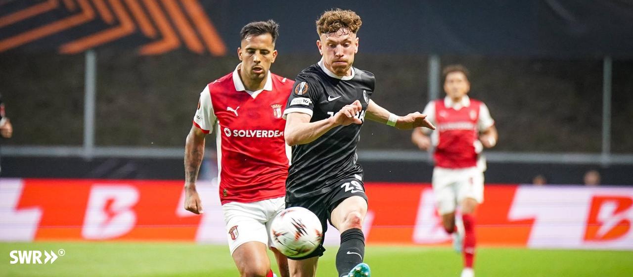 Philipp Treu from SC Freiburg in the game against Sporting Braga