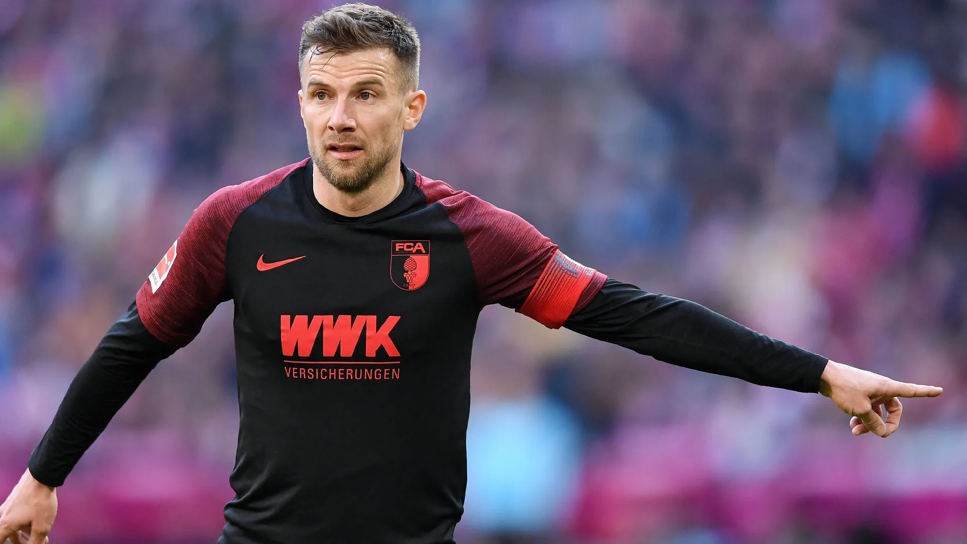 Daniel Baier as a player for FC Augsburg: This is how he is known to German football fans.