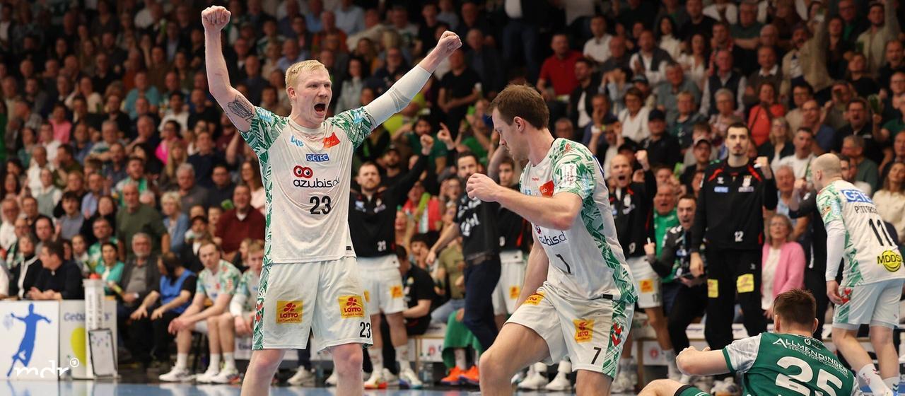 Magnus Saugstrup Magdeburg celebrates