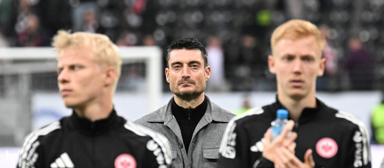 Eintracht coach Albert Riera after the game against Cologne