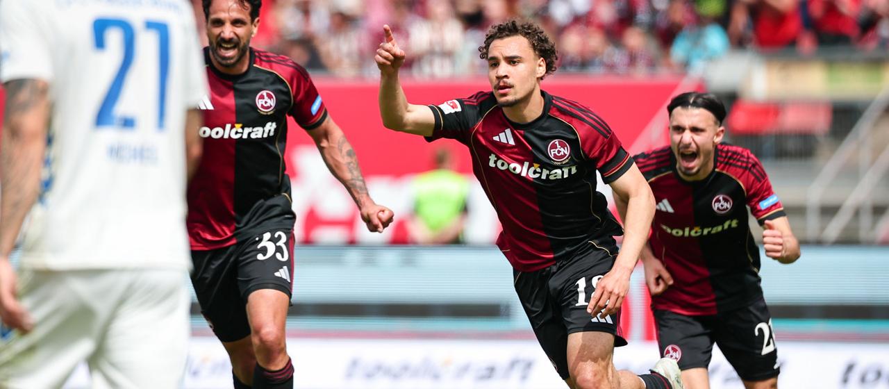 Rafael Lubach celebrates the goal to make it 1-0