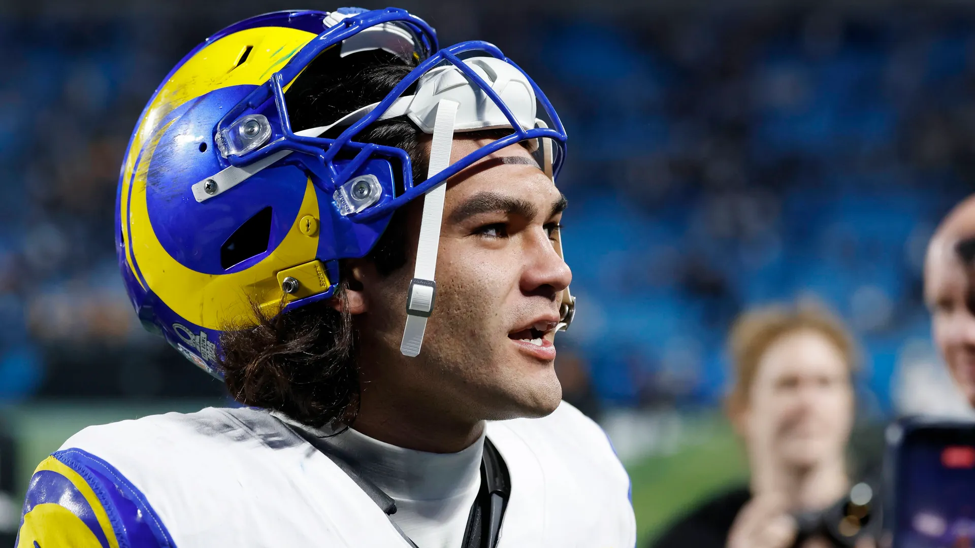 Puka Nacua in action for the Los Angeles Rams: The wide receiver has been playing in the NFL since 2023.