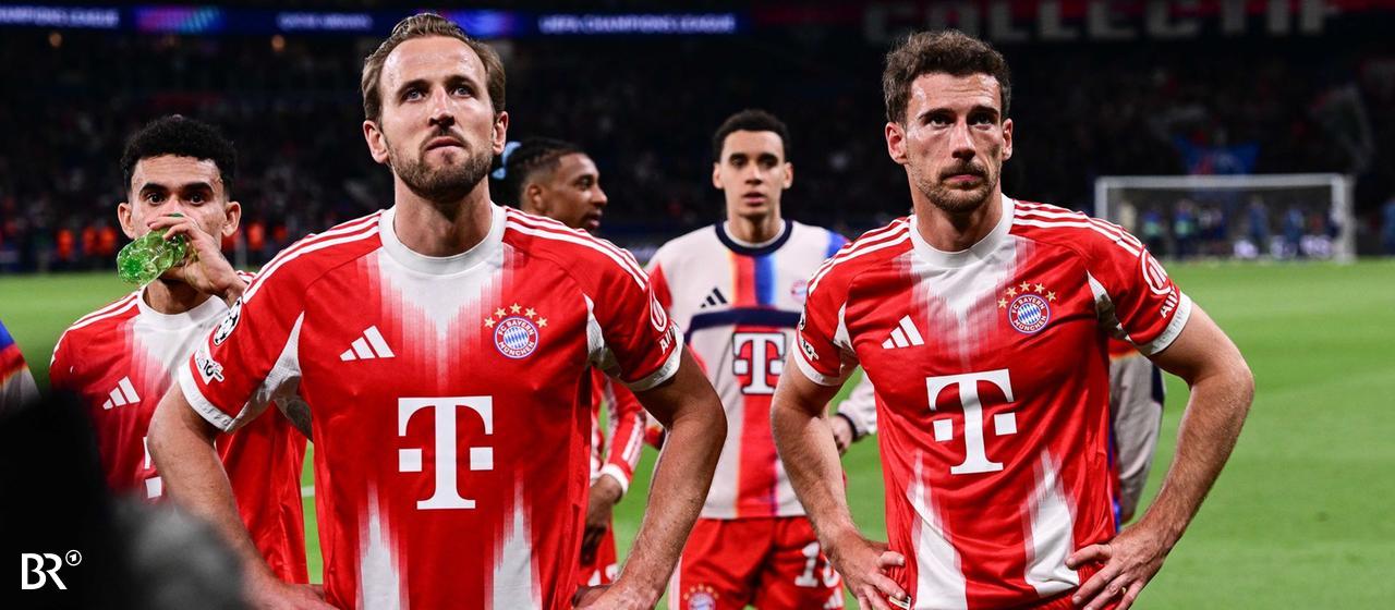 Harry Kane and Leon Goretzka after the game