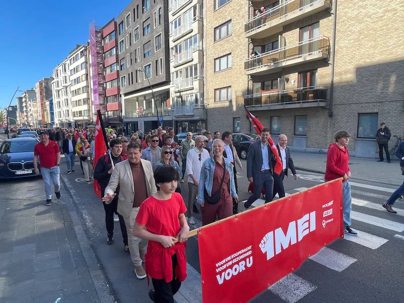 May 1 demonstration in Ostend with John Crombez
