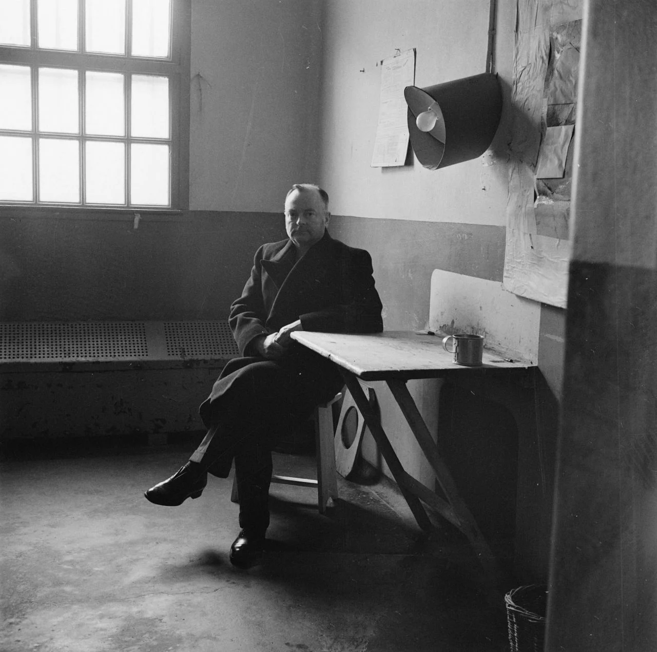 Anton Mussert in his cell (Photo collection Anefo / National Archives)
