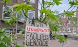Protest sign at a student action in Amsterdam. Photo Roger Cremers 