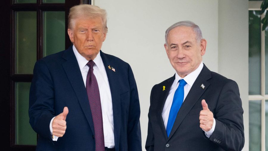 Photogallery United States President Donald Trump greets Israeli Prime Minister Benjamin Netanyahu upon his arrival at the West Wing of the White House in Washington, DC