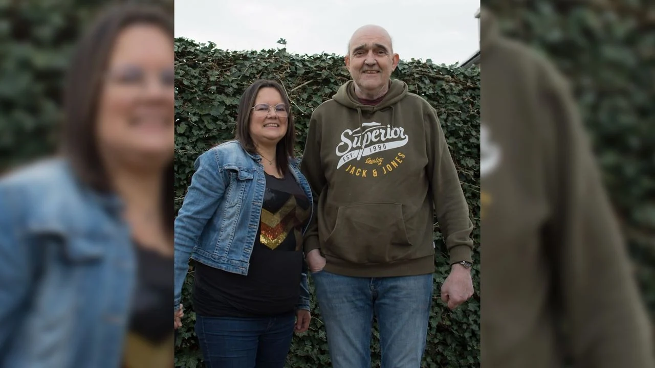 Jolanda with her father Frans.