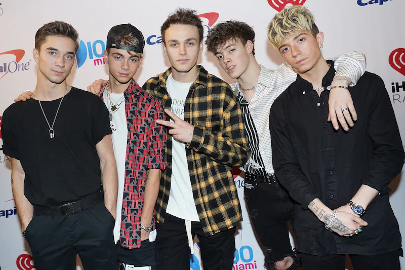 Boy band 'Why Don't We' with Jack Avery on the right.