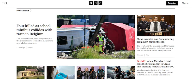 The news at BBC