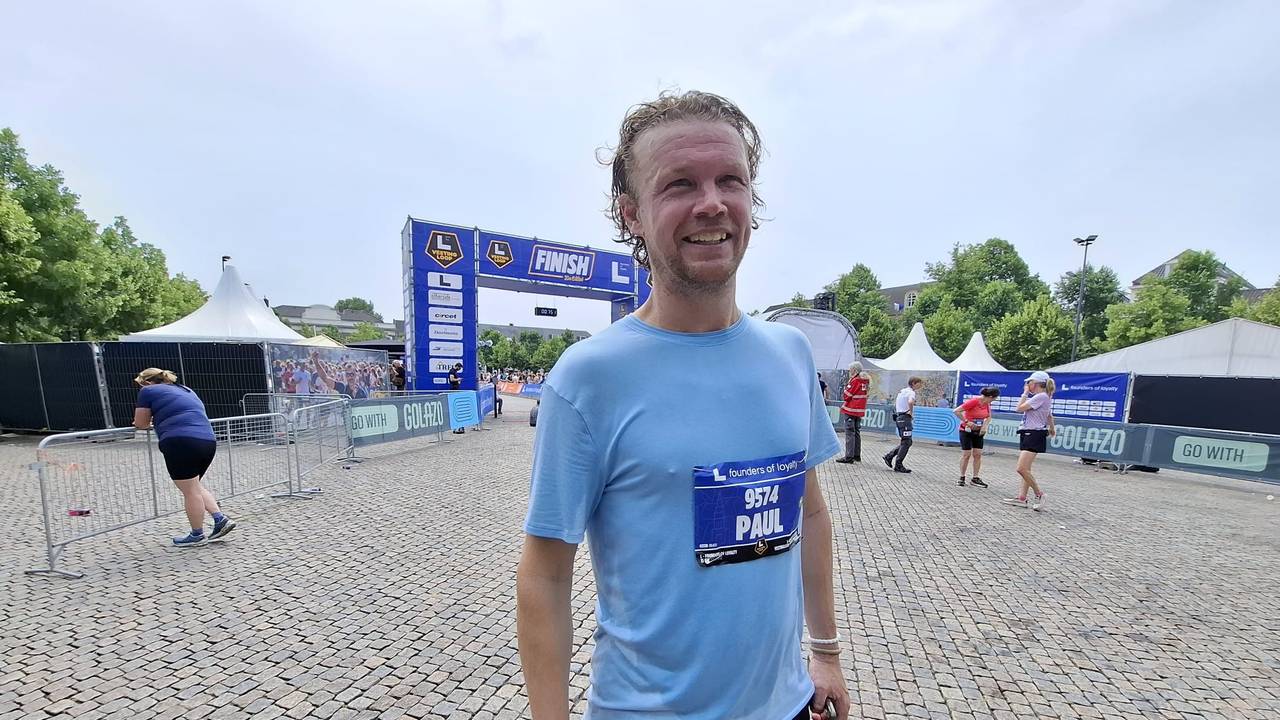 Former football professional Paul Beekmans enjoyed the Vestingloop (photo: Leon Voskamp).