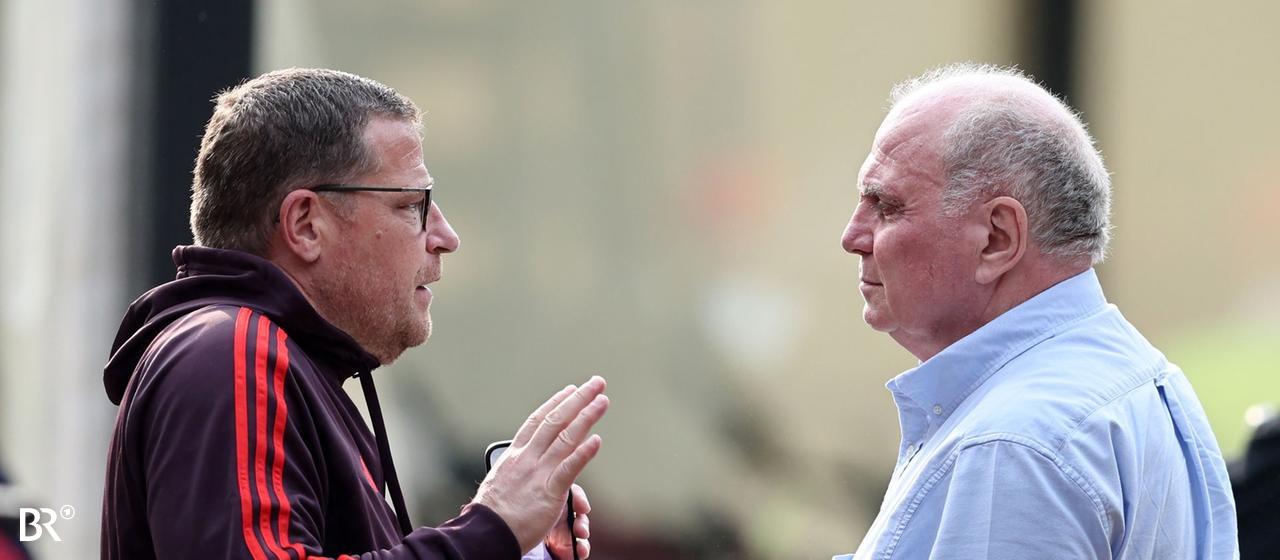 FC Bayern sports director Max Eberl and FCB honorary president Uli Hoeneß