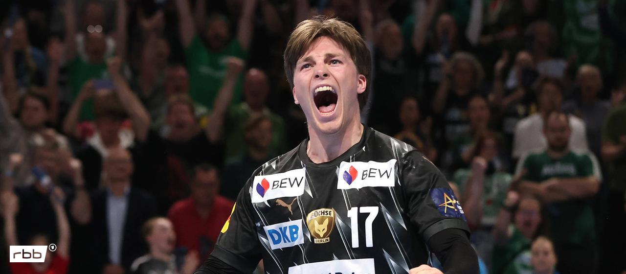 Nils Lichtlein from Füchse Berlin cheers | Image: IMAGO/Contrast