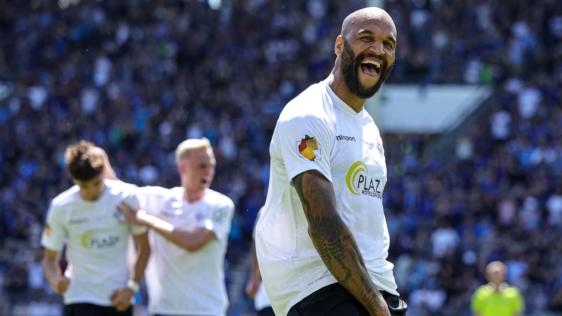 Terrence Boyd gave Waldhof the lead in the Mannheim city derby. Terrence Boyd gave Waldhof the lead in the Mannheim city derby.
