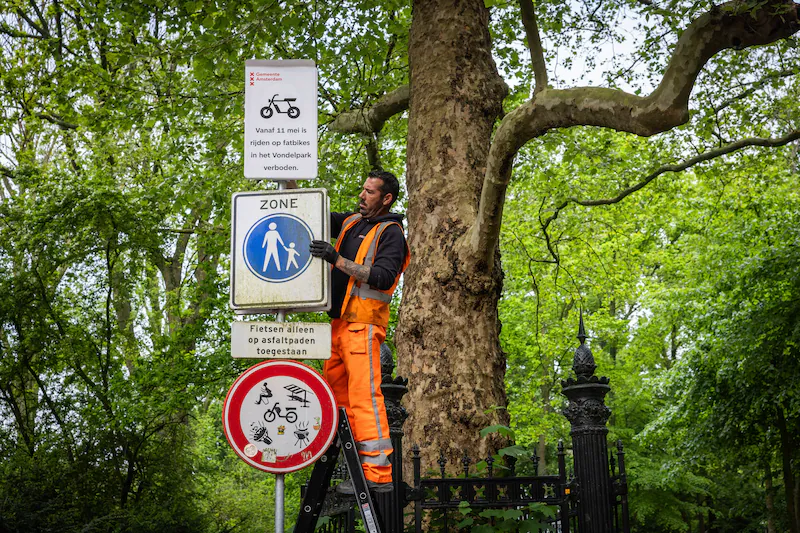 From May 11, fat bikes are prohibited in the Vondelpark.