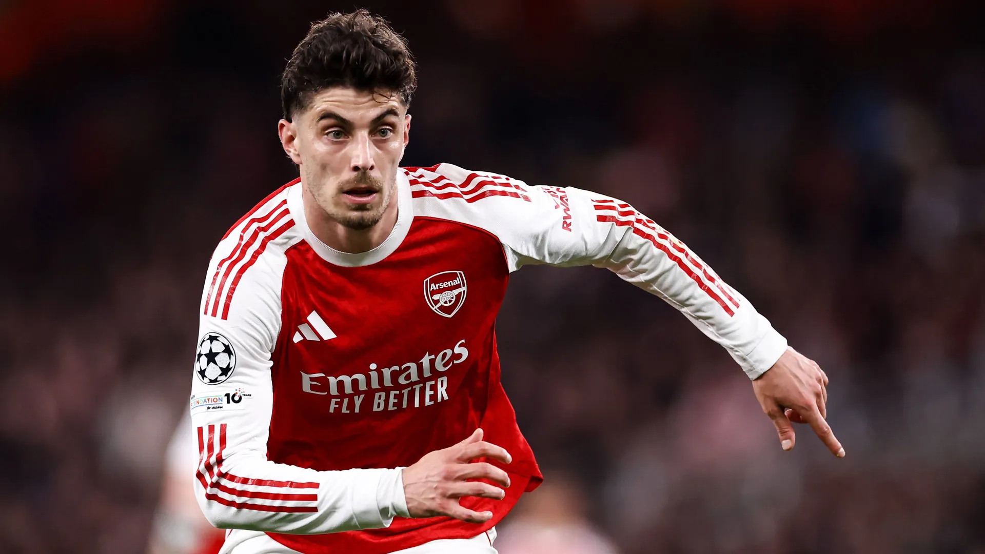 Looking at the ball: Arsenal striker Kai Havertz plays from the start in the Champions League final. Looking at the ball: Arsenal striker Kai Havertz plays from the start in the Champions League final.
