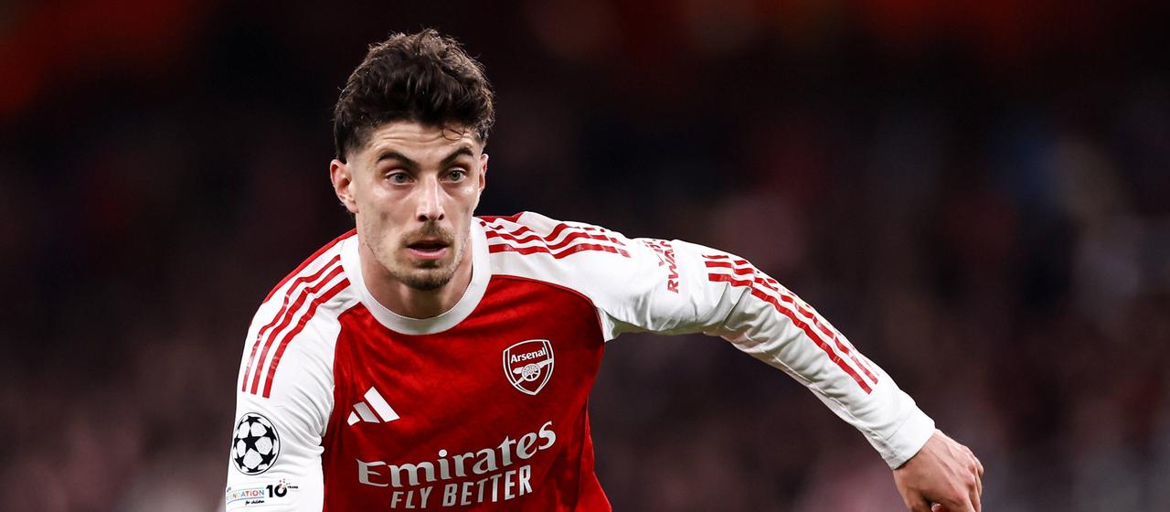 Kai Havertz in the Arsenal FC jersey
