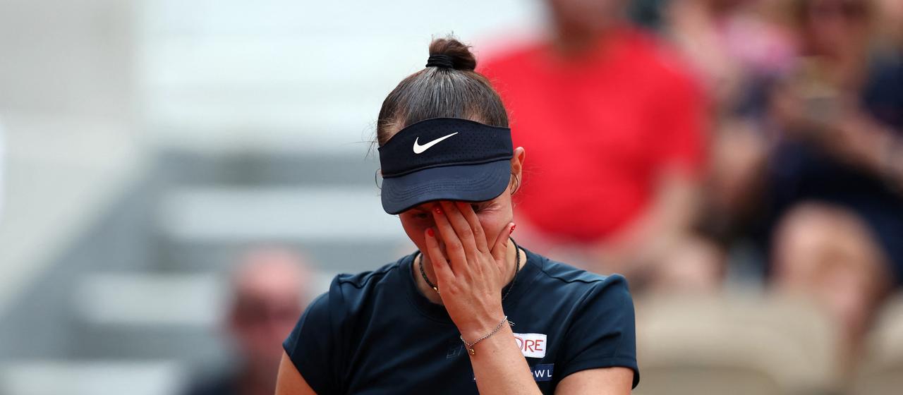 Germany's Tamara Korpatsch looks disappointed