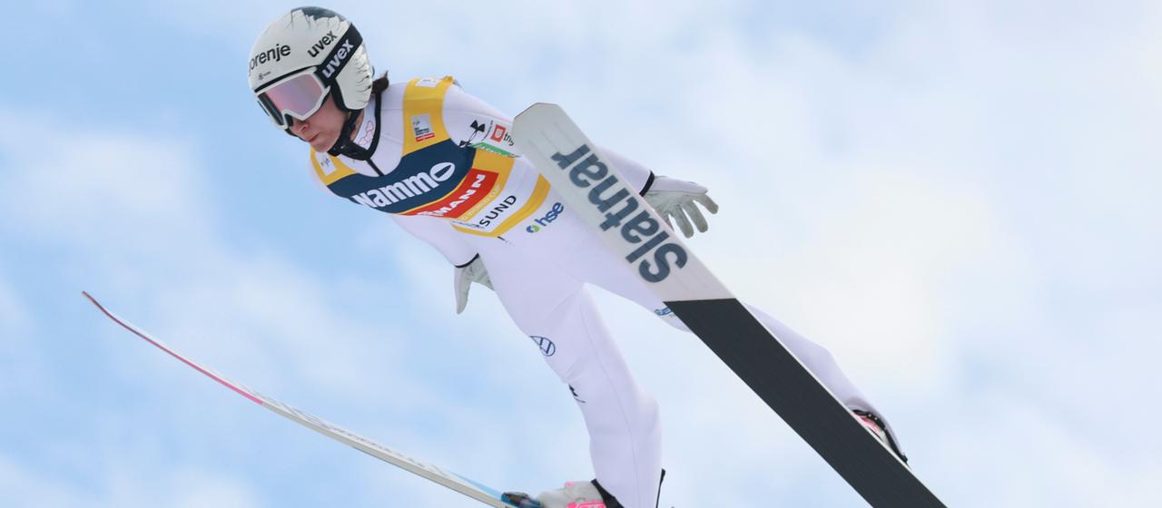 Nika Prevc, winner of the overall World Cup