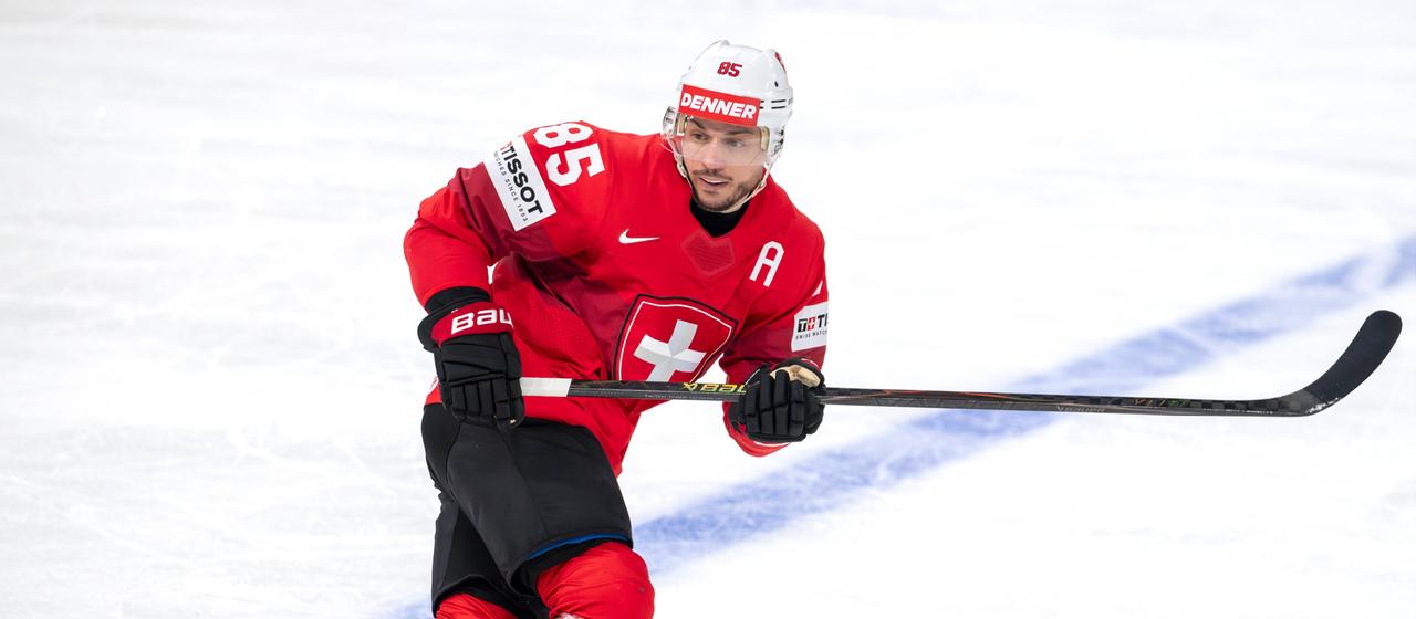 Sven Andrighetto in the game against Sweden
