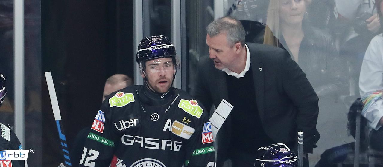Polar bears Marcel Noebels (l.) with his trainer Serge Aubin (imago images/Contrast)