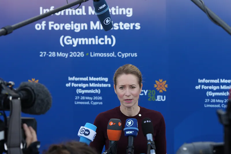 EU foreign policy chief Kaja Kallas in Cyprus on Thursday.