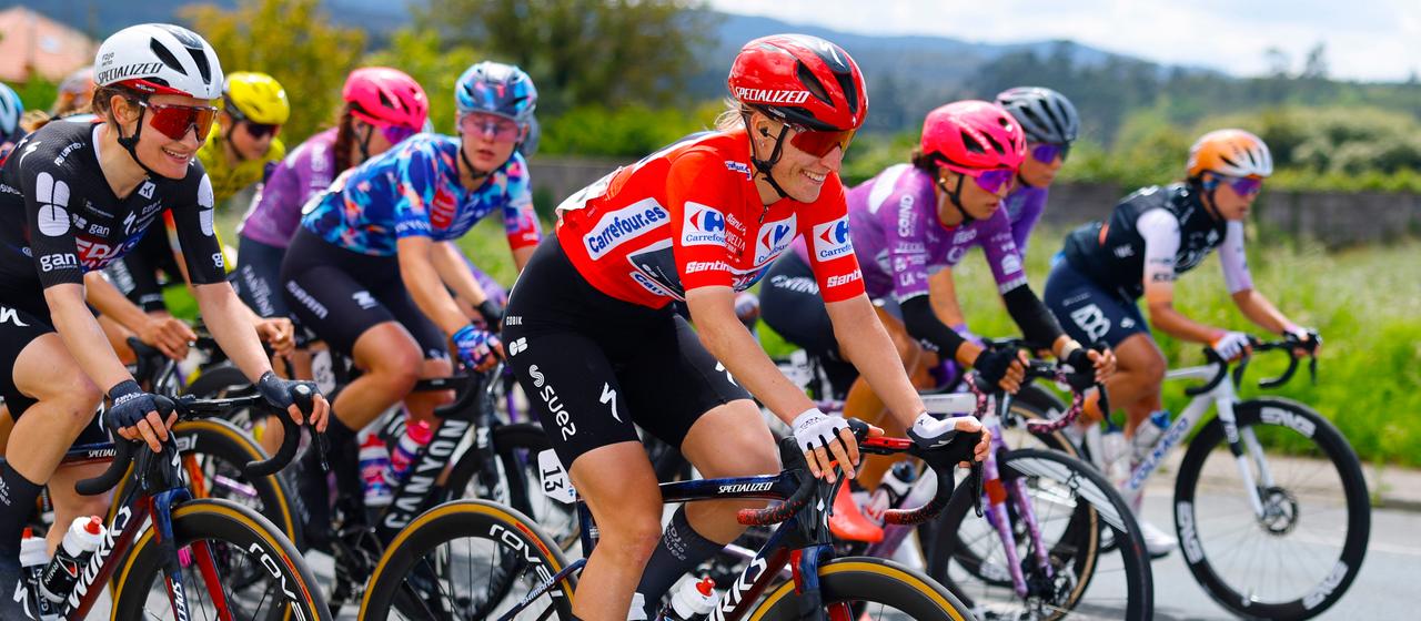 Franziska Koch in the red jersey