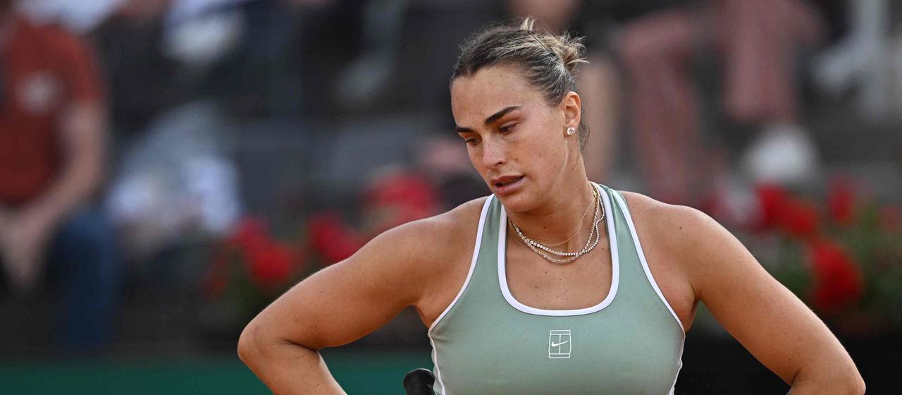 Looks disappointed after her defeat in Rome - Aryna Sabalenka 