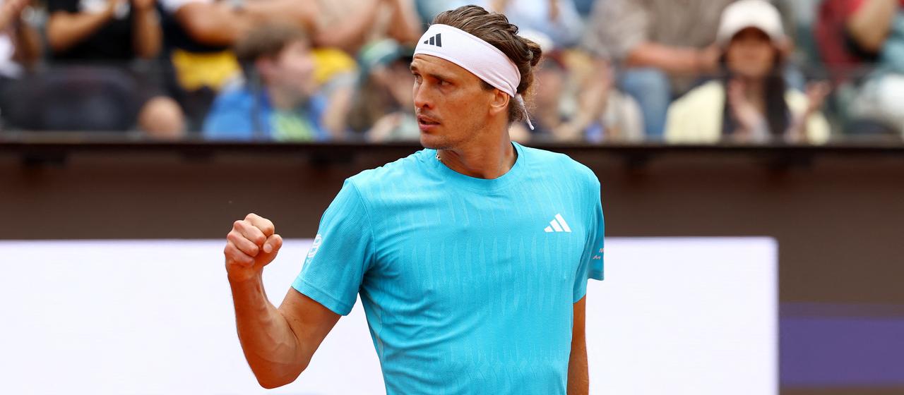 Alexander Zverev with a clenched fist