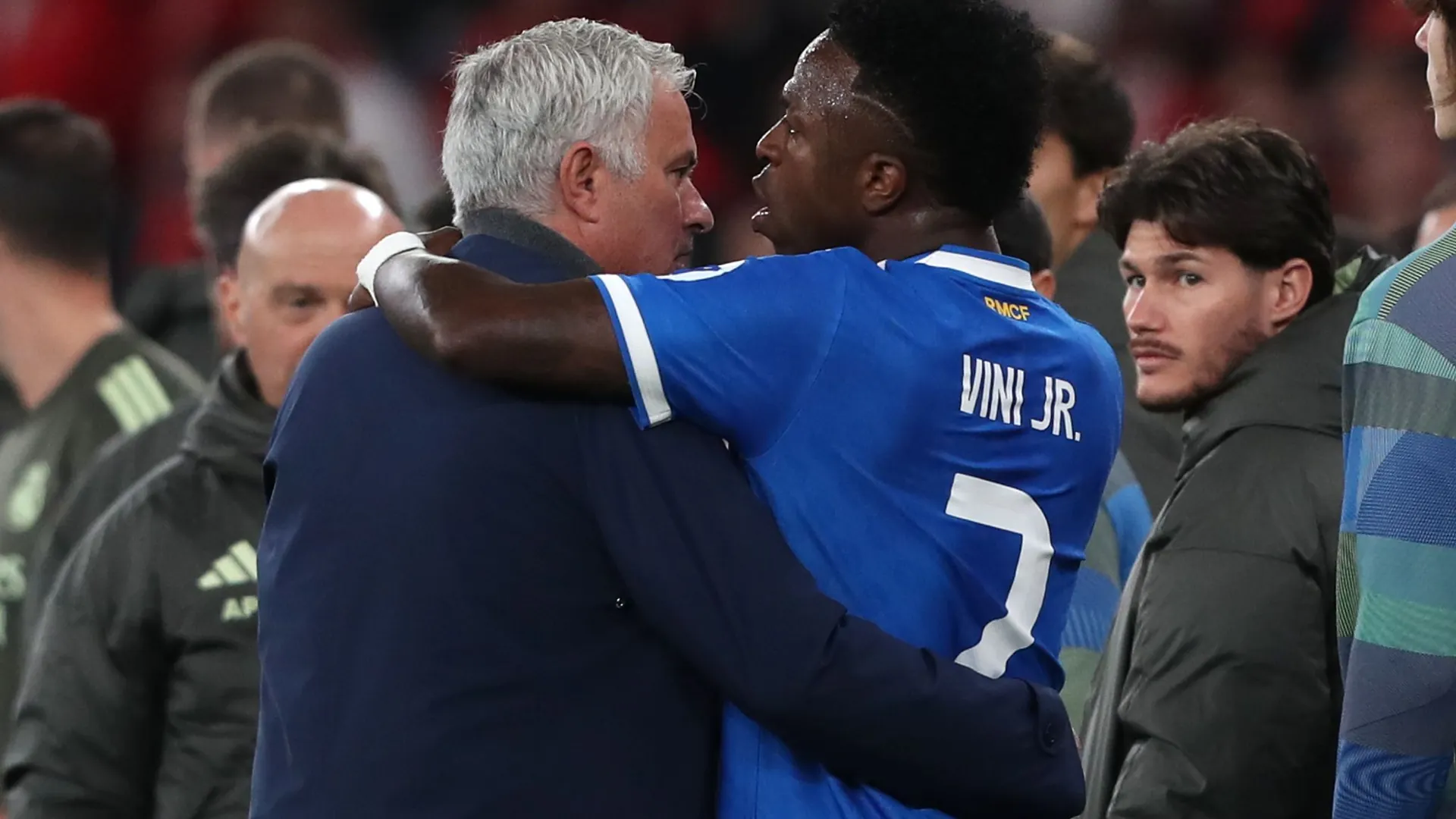 José Mourinho and Vinícius Junior José Mourinho and Vinícius Junior