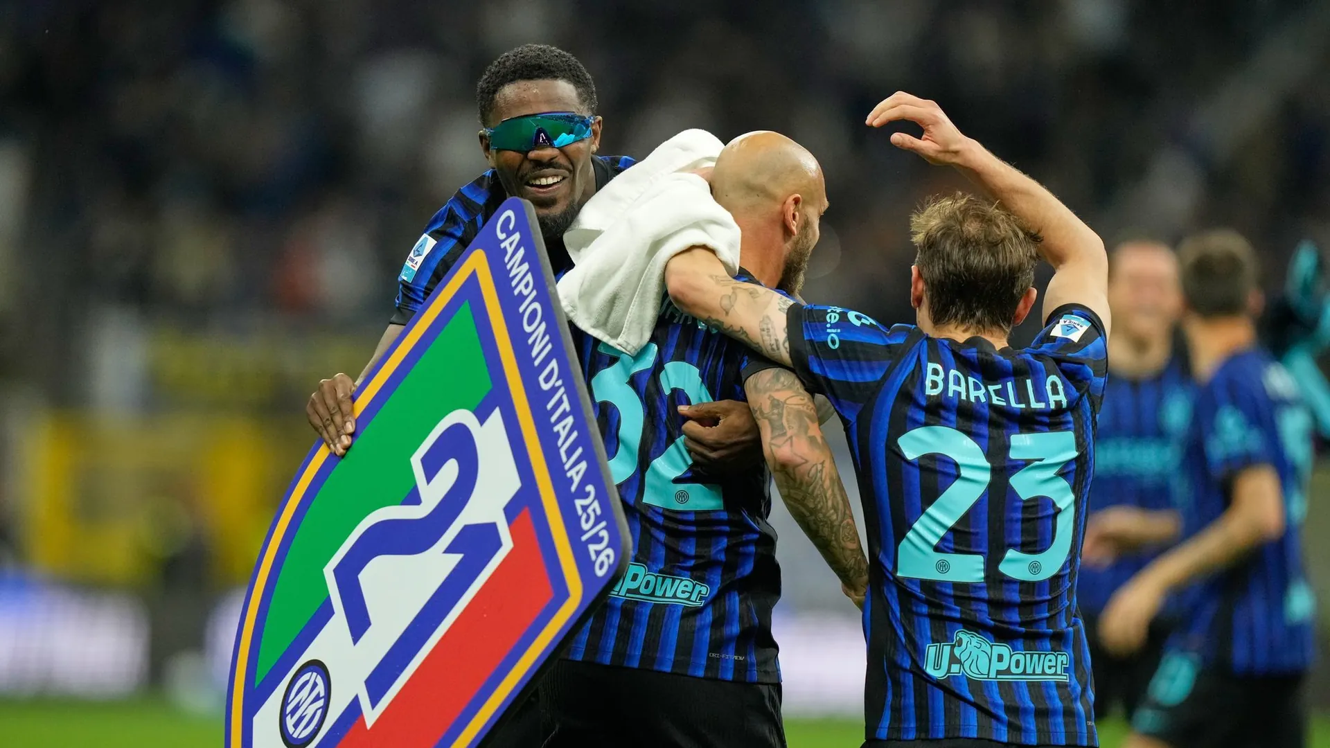 Celebrations at Inter Milan: They are early Italian champions. Celebrations at Inter Milan: They are early Italian champions.
