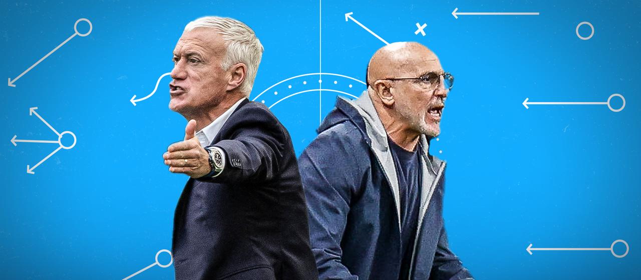 Didier Deschamps (l.) and Luis de la Fuente (r.)