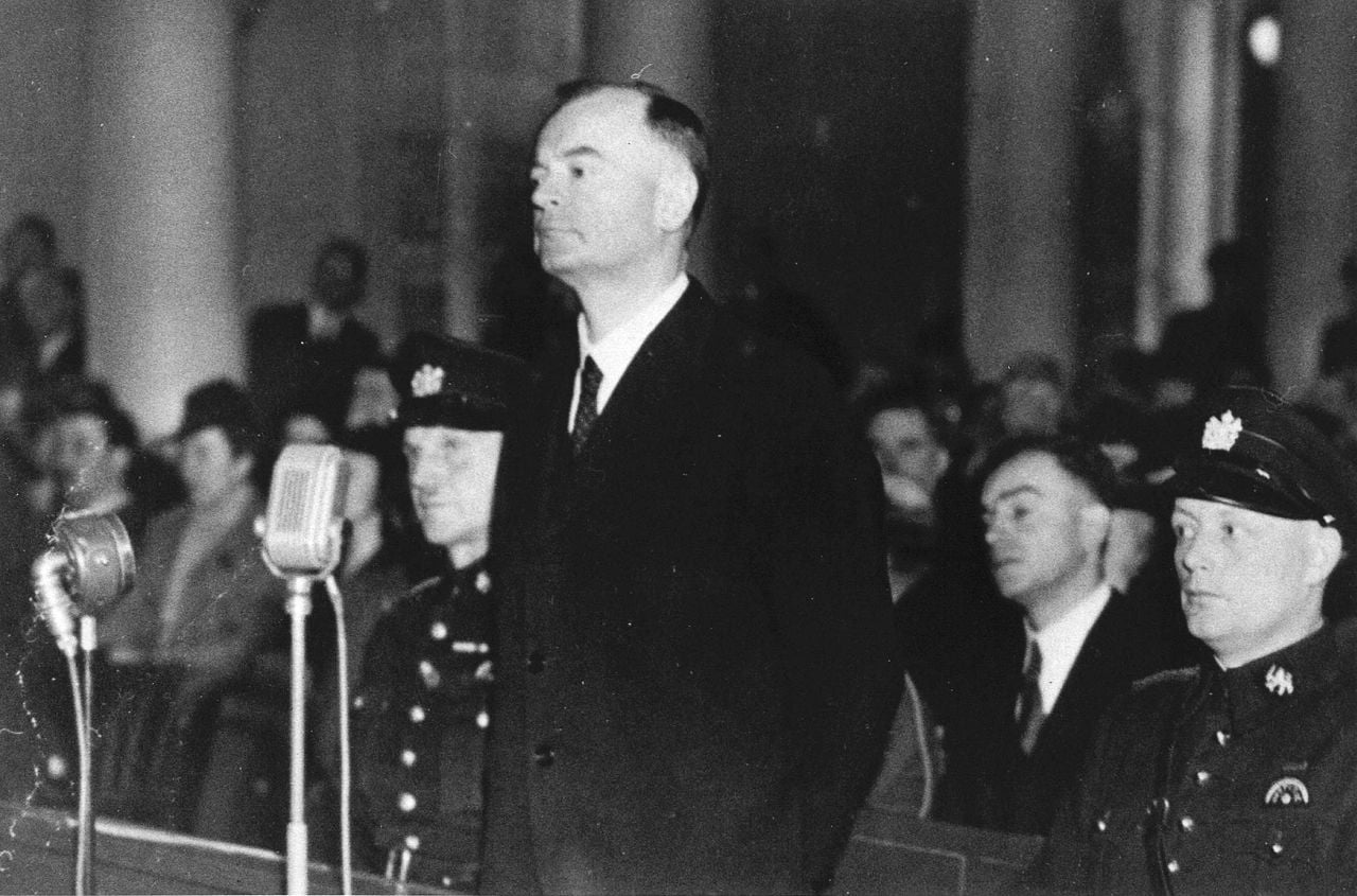 Mussert during his trial (photo: ANP)