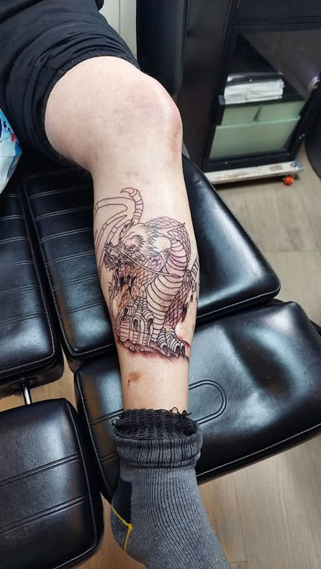 In the tattoo chair at Rising Sun Tattoo & Piercing (photo: Rob Matthijssen).