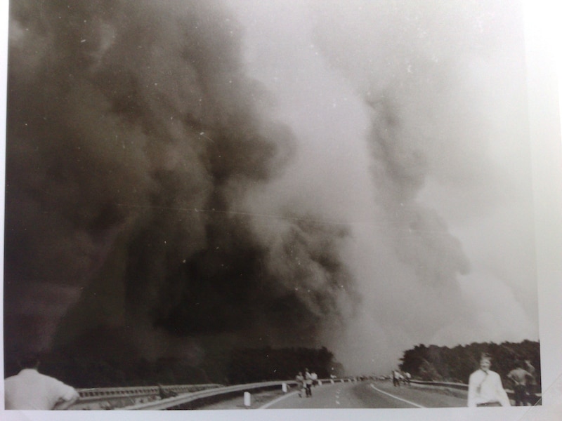 Images of the fire on the Veluwe in 1970