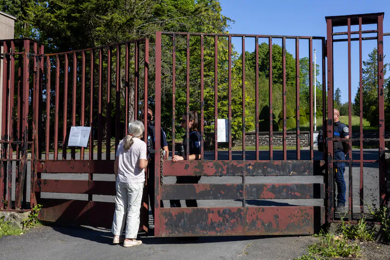 The cemetery remained closed on Wednesday.