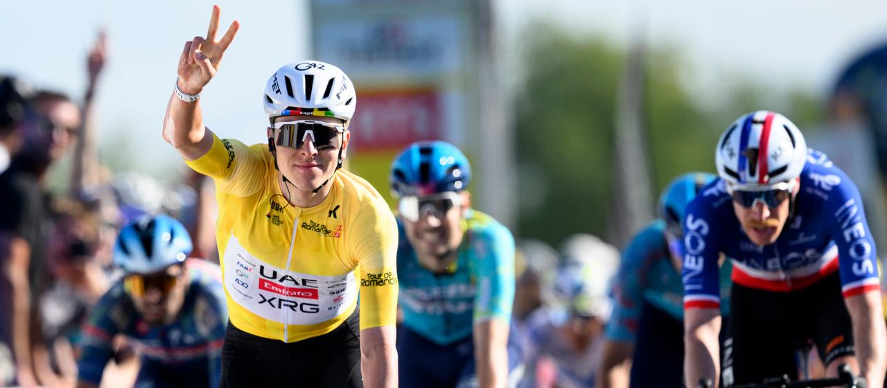 Tadej Pogacar is also celebrating on the second stage of the Tour de Romandie